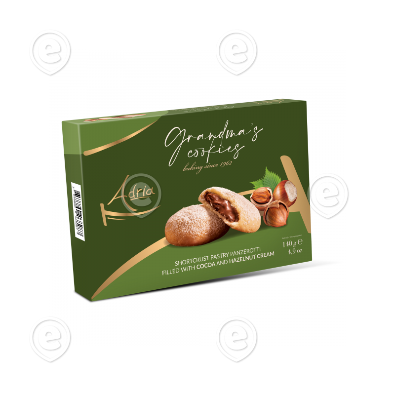 Adria kakao- ja sarapuupähklikreemiga Panzerotti 140g                                                                        