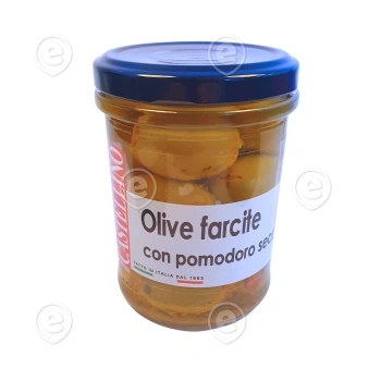 Oliivid täidetud päikesekuivatatud tomatitega 180g