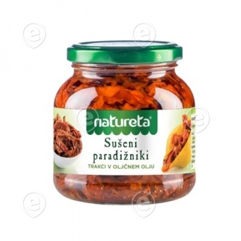 Päikesekuivatatud kobartomatiribad ekstra väärisoliivõlis 290g                                                                                                                                         